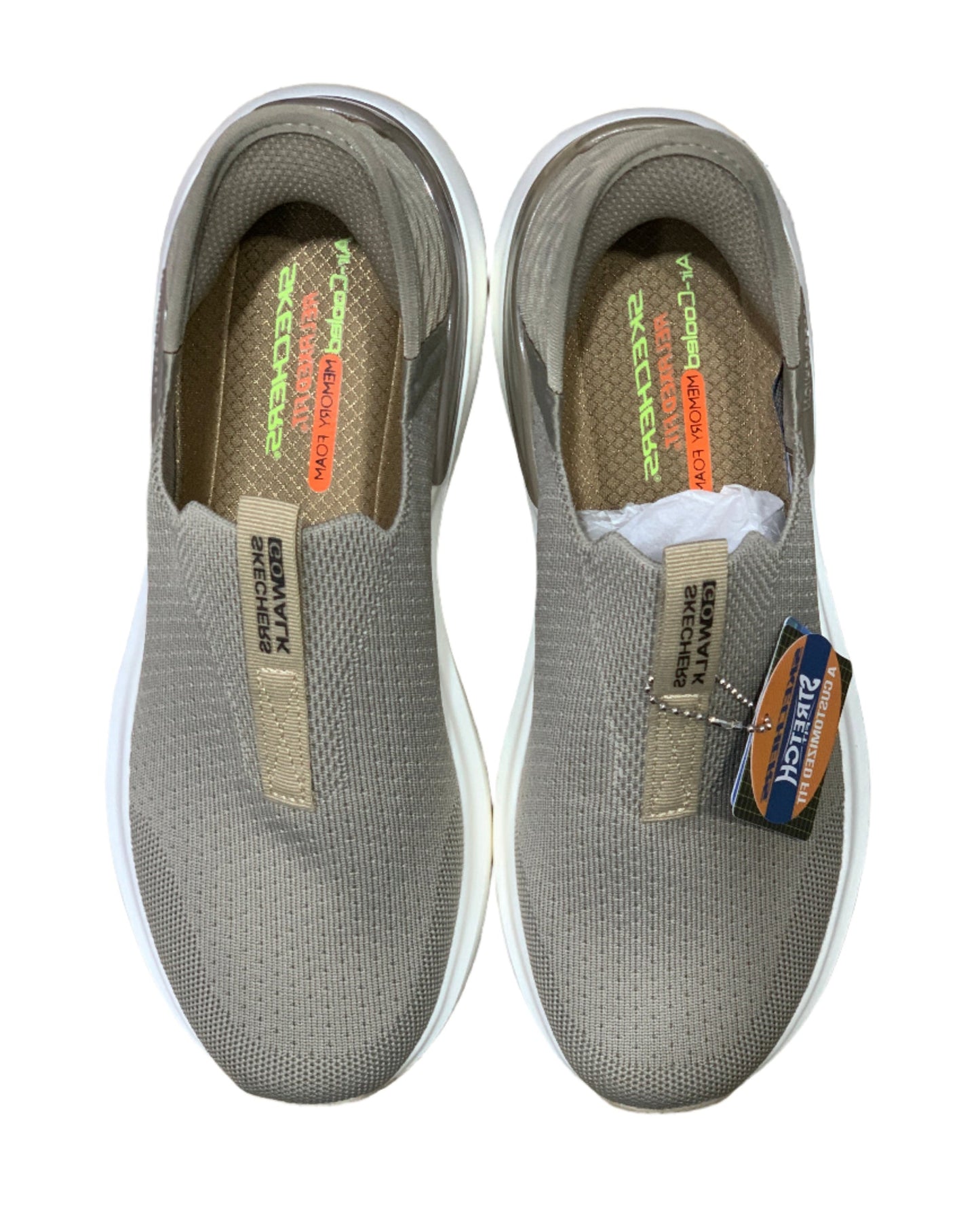 SKECHERS MAX CUSHION SLIP ON KHAKI