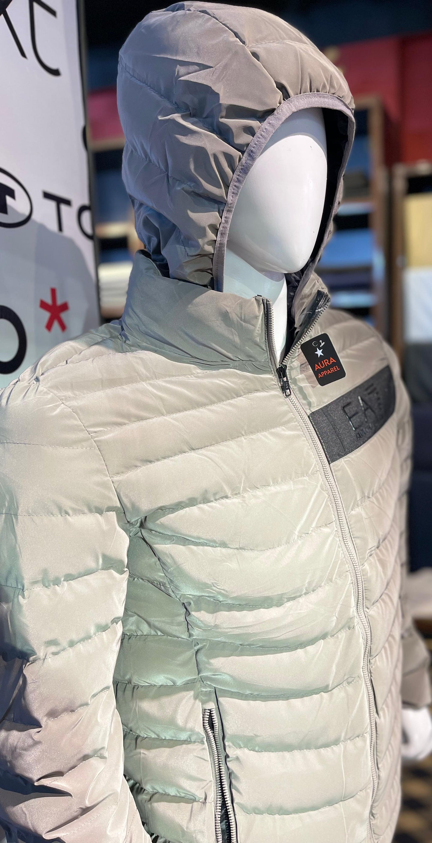 EA 7 GREY PUFFER